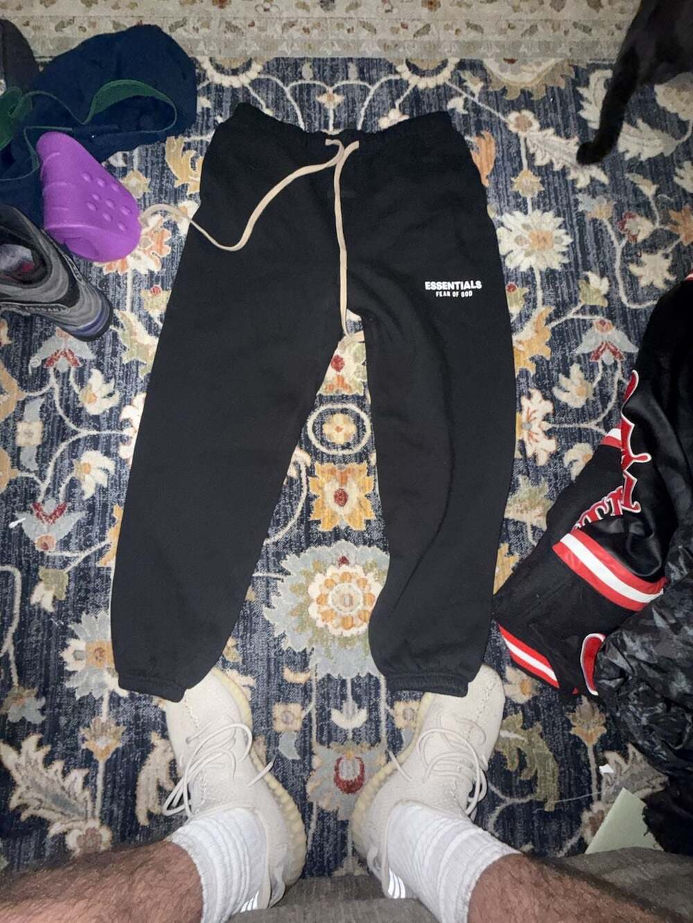 Fear of God Essentials Sweatpants Size M Black Fleece Joggers